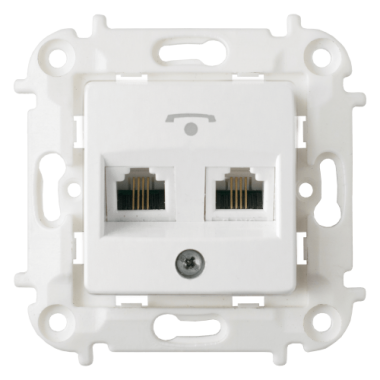 Фотография товара 'Bylectrica Механизм розетки телефонной 2 гнезда, серия МАСТЕР, ТР24-6002'