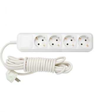 Фотография товара 'Bylectrica Удлинитель 4-местный с заземляющим контактом 2300 Вт, У10-330 5м'