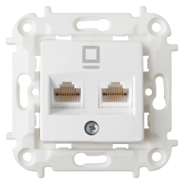 Фотография товара 'Bylectrica Механизм розетки Bylectrica компьютерная 2-х местная, серия МАСТЕР, РК216-6012'