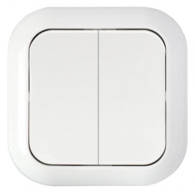 Фотография товара 'Bylectrica Выключатель 2-клавишный СУ, серия ГАРМОНИЯ, С56-124'