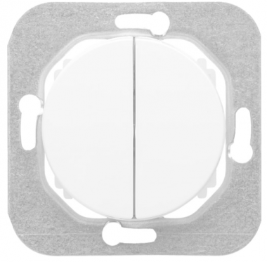 Фотография товара 'Bylectrica Механизм выключателя 2-клавишный СУ, серия ПРОВАНС, С510-3302 перламутр'