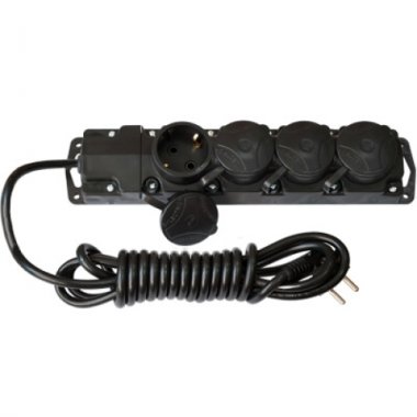 Фотография товара 'Bylectrica Удлинитель 4-местный с заземляющим контактом каучук IP 44, У16-466 3.5м'