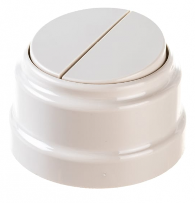 Фотография товара 'Bylectrica Выключатель 2-клавишный (10А) ОУ, серия РЕТРО, А510-2202 бежевый'