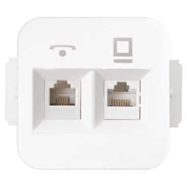 Фотография товара 'Bylectrica Механизм розетки комбинированная оконечная (комп+тел), серия ГАРМОНИЯ, ТРК-006'