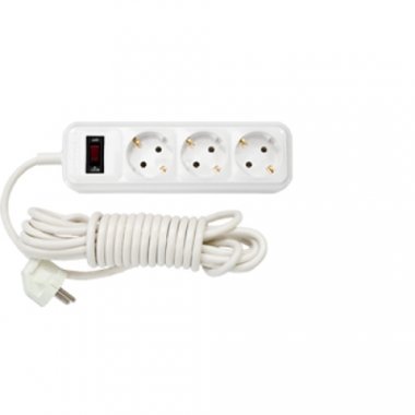 Фотография товара 'Bylectrica Удлинитель 3-местный с заземляющим контактом С ограничителем тока 2300 Вт, У10-322 5м'