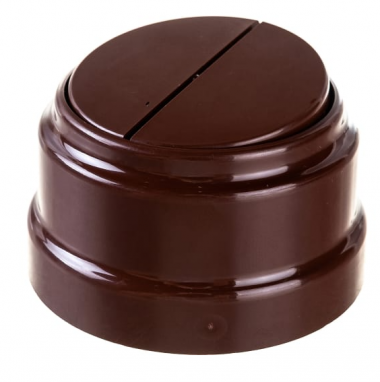 Фотография товара 'Bylectrica Выключатель 2-клавишный (10А) ОУ, серия РЕТРО, А510-2202 коричневый'