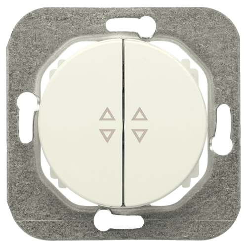 Фотография товара 'Bylectrica Механизм выключателя 2-клавишный проходной, СУ, серия ПРОВАНС, С(6+6) 10-3363 бежевый'