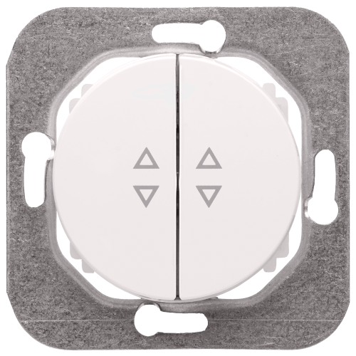 Фотография товара 'Bylectrica Механизм выключателя 2-клавишный проходной, СУ, серия ПРОВАНС, С(6+6) 10-3363 перламутр'