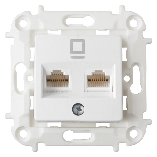 Фотография товара 'Bylectrica Механизм розетки Bylectrica компьютерная 2-х местная, серия МАСТЕР, РК216-6012'