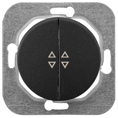 Фотография товара 'Bylectrica Механизм выключателя 2-клавишный проходной, СУ, серия ПРОВАНС, С(6+6) 10-3363 графит'