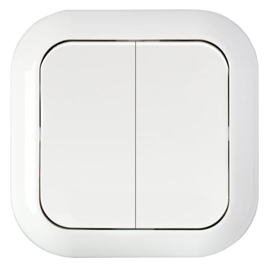 Фотография товара 'Bylectrica Выключатель 2-клавишный СУ, серия ГАРМОНИЯ, С56-124'