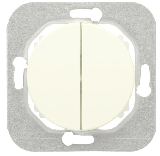 Фотография товара 'Bylectrica Механизм выключателя 2-клавишный СУ, серия ПРОВАНС, С510-3302 шампань'