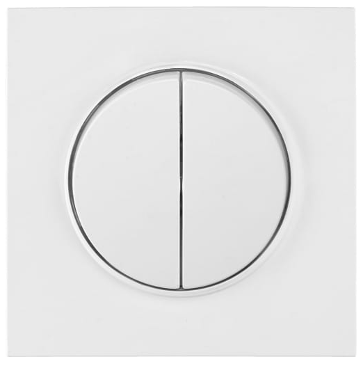 Фотография товара 'Bylectrica Выключатель 2-клавишный СУ, серия ПРОВАНС квадрат, С510-2302'