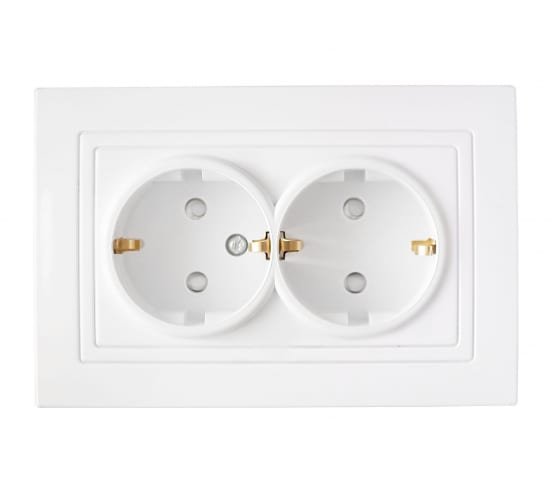 Фотография товара 'Bylectrica Розетка 2-местная СУ с заземляющим контактом со шторками, серия УЮТ, РС16-350'