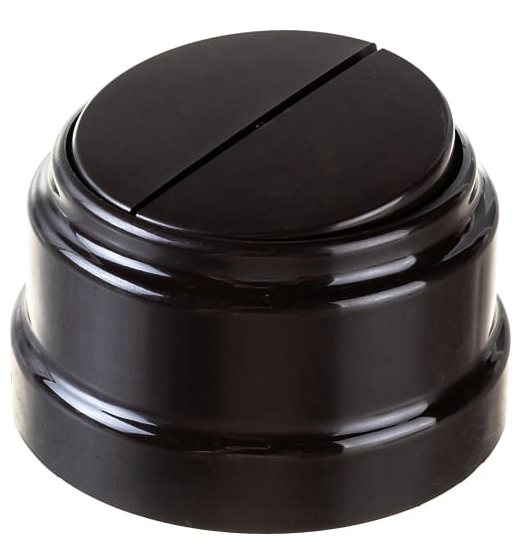 Фотография товара 'Bylectrica Выключатель 2-клавишный (6А) ОУ, серия РЕТРО, А56-2212 шоколад'