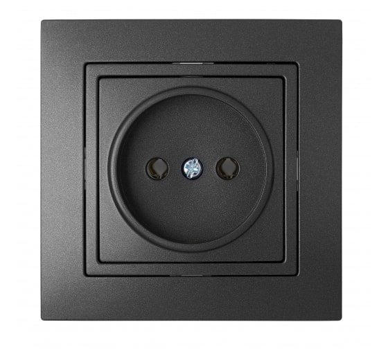 Фотография товара 'Bylectrica Розетка 1-местная СУ, серия УЮТ, РС16-344 графит'
